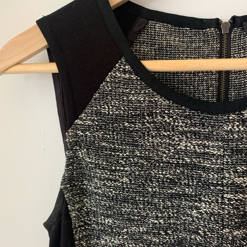 Eileen Fisher Black & Tweed Sheath Dress